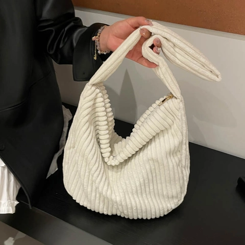 Große Kapazität Cord Tote Tasche Für Damen Lässig Schulter Umhängetasche Retro Minimalistisch Weicher Stoff Shopper Handtasche Für Pendeln Schule