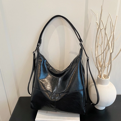 Damen Rucksack Große Kapazität PU Leder Vintage Multifunktionale Umhängetasche Retro Lässig Pendeln Schule Tagesrucksack