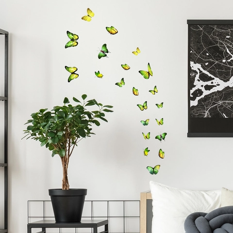 3D Leuchtende Schmetterling Wandaufkleber Leuchten Im Dunkeln Aufkleber Für Schlafzimmer Wohnzimmer Haus Deko PVC DIY Wandbild