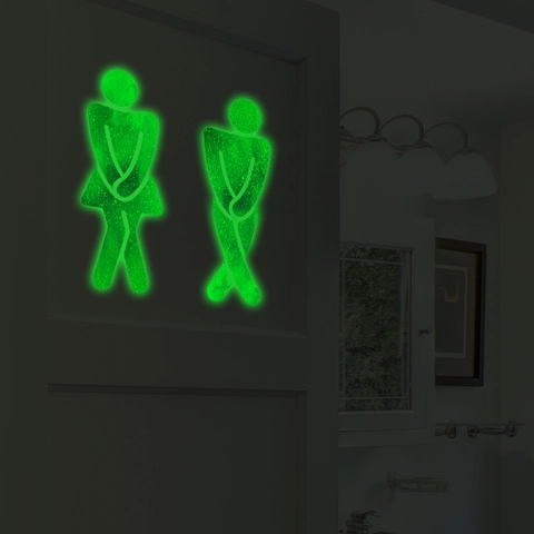 Autocollant de Toilette Lumineux Lueur Dans Le Noir The Best Seat In The House PVC Imperméable Amovible Déco Salle de Bain