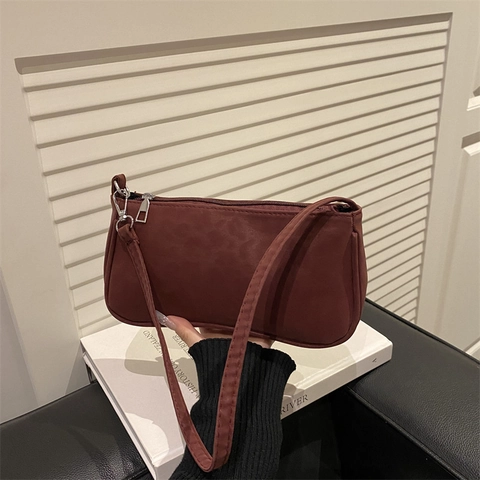 Damen Vintage Leopardendruck Achseltasche Kunstleder Baguette Schultertasche Modische Tiermuster Tägliche Lässige Tasche