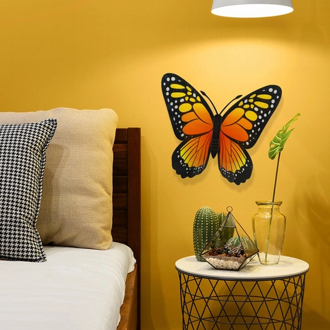 3D Simulation Monarch Schmetterling Wandaufkleber Große Größe PVC Wasserdicht Selbstklebende Wandtattoos Für Wohnzimmer Home Dekor
