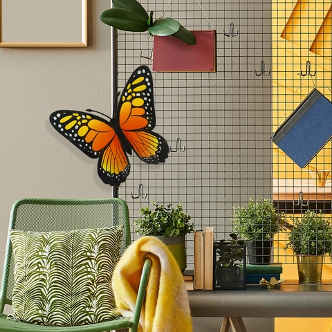 3D Lebendige Schmetterling Wandaufkleber Selbstklebend Monarchfalter Zimmer Deko Für Wohnzimmer Schlafzimmer PVC Wandtattoo Home Art Dekoration