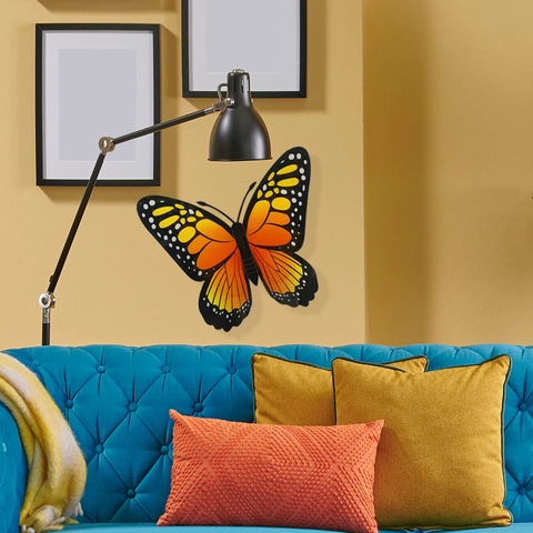 3D Simulation Monarch Schmetterling Wandaufkleber Große Größe PVC Wasserdicht Selbstklebende Wandtattoos Für Wohnzimmer Home Dekor