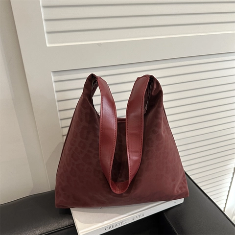 Bolso De Hombro Con Estampado De Leopardo Para Mujer Bolso Tote De Tela De Gran Capacidad Estilo Hobo Vintage Informal