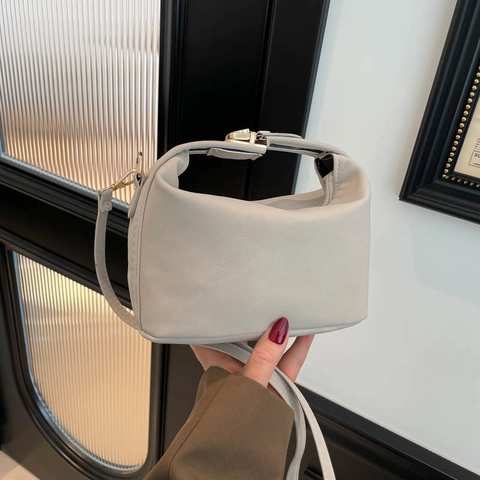 Women Crossbody Bag PU Leather Retro Simple Handbag With Adjustable Strap Square Elegant Shoulder Bag For Daily Use