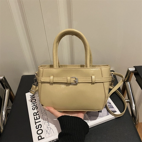 Borsa Quadrata In Pelle PU Da Donna Con Fibbia Stile Urbano Casual Borsa A Spalla O A Tracolla Per Uso Quotidiano