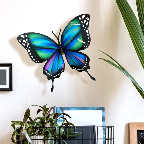 Large 3D Butterfly Wall Sticker PVC Gradient Color Self-Adhesive Wall Decal For Living Room Home Bedroom Decoration Art