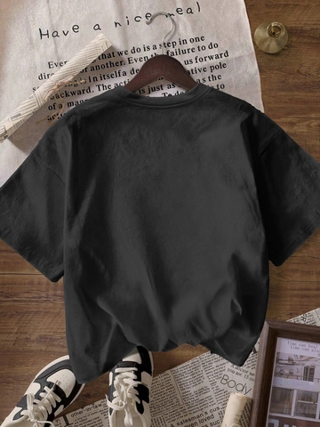 Damen Amerikanischer Vintage Nashville Grafik T-Shirt Kurzarm Rundhals Polyester Übergroß Streetwear Lässiges Tee Top
