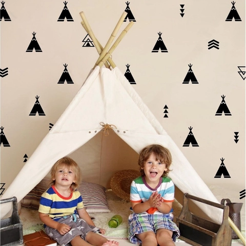 Adesivi Murali Tipi Tribali in Stile Nordico Decalcomanie a Freccia a Triangolo Geometrico PVC Per Decorazione Cameretta