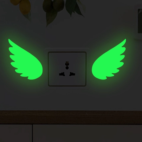 Luminous Switch Wall Stickers Glow In The Dark PVC Cartoon Elephant Unicorn Owl Patterns For Kids Room Home Decor Decals