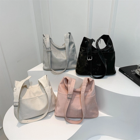 Borsa a Tracolla in Pelle PU di Grande Capacità Vintage per Donna Borsa Tote Hobo Casual Tracolla Regolabile Moda Quotidiana