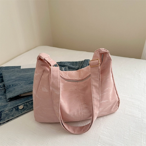 Borsa a Spalla Grande Capacità Donna Plissettata Tote Bag Tracolla Regolabile Moda Casual Hobo Borsa a Tracolla Quotidiana