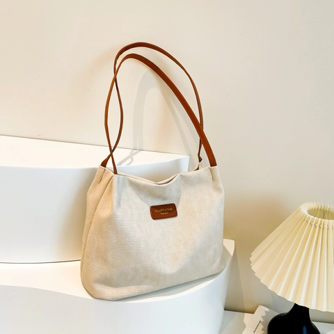 Damen Minimalistische Tote Bag Texturierte Gewebte Umhängetasche Große Kapazität Handtasche Vielseitige Pendler Mode Handtasche
