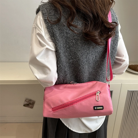 Damen Mode Nylon Schultertasche Leicht Wasserdicht Umhängetasche Große Kapazität Trendig Lässig Kissentasche Für Den Täglichen Weg