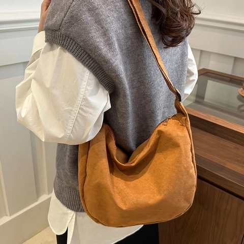 Borsa a Spalla Hobo da Donna in PU Grande Capacità Con Tracolla Larga Impermeabile Borsa a Tracolla da Pendolare Minimalista