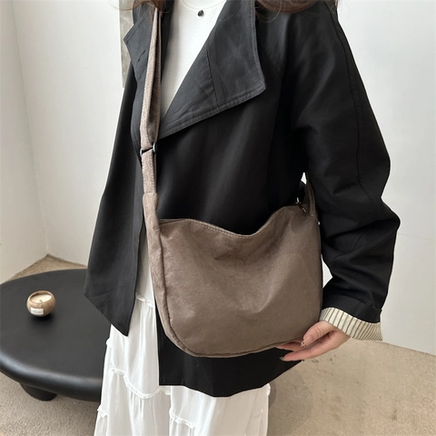 Borsa a Spalla Hobo da Donna in PU Grande Capacità Con Tracolla Larga Impermeabile Borsa a Tracolla da Pendolare Minimalista