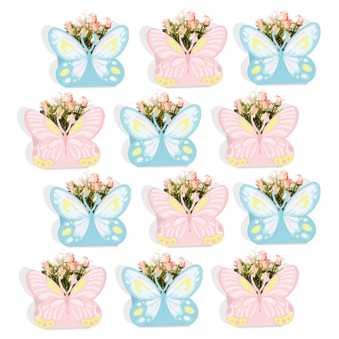 Schmetterlingsförmige Papier Geschenkkörbe 3D Stereo Florale Behälter Für Hochzeit Geburtstag Party Favors Süßigkeiten Snack Verpackung Zubehör Event Dekorationen