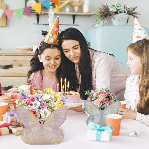 Boîtes de Décoration de Fleurs en Carton en Forme de Papillon Sacs Cadeaux Évidés 3D pour Mariage Anniversaire Fête Romantique