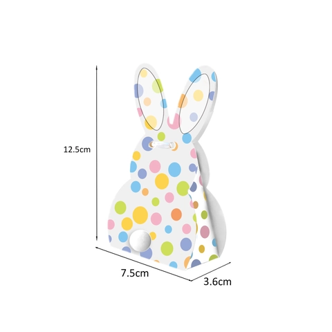 Scatole Regalo in Carta con Orecchie di Coniglio di Pasqua Confezione per Caramelle con Fiocco e Pompon per Feste Fantasie Miste