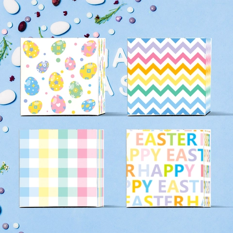 Easter Rabbit Hollow Cardboard Gift Boxes Happy Easter Egg Pattern Candy Treat Packaging Boxes For Party Favor Supplies