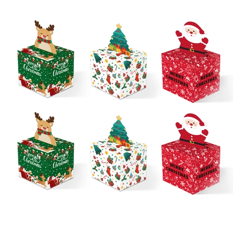 Coffret Cadeau Surprise de Tirage d'Argent de Noël Avec Père Noël Renne Sapin de Noël Pour Décoration de Fête