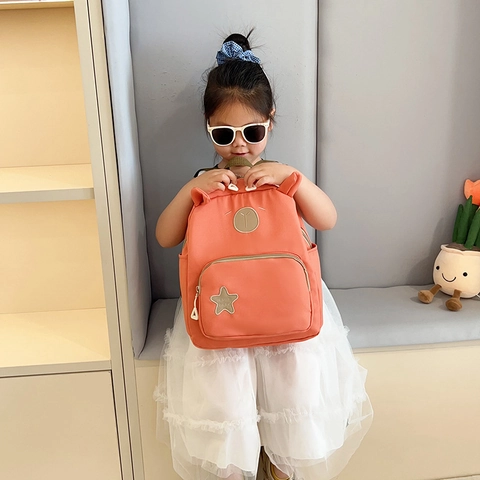 Cute Cartoon Children Mini Backpack Nylon Water Resistant School Bag With Animal Ears Star Patch For Kids Girls Boys Travel