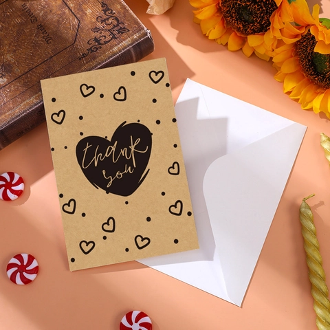 Kraftpapier Grußkarten Und Umschläge Kreative Vintage Geburtstag Dankeschön Nachricht Segen Karten Für Party Hochzeit Täglich
