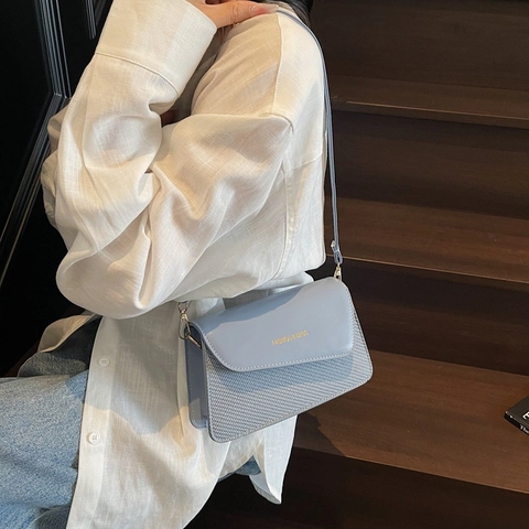 Damen Mode PU Leder Umhängetasche Patchwork Webstruktur Kleine Quadratische Schultertasche Für Freizeit Alltag Büro Pendeln