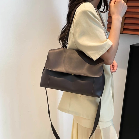 Nylon Large Capacity Tote Bag For Women Vintage Solid Color Shoulder Bag For Office Commuting And Daily Casual Storage