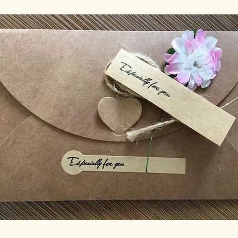 Retro Kraft Paper Sealing Stickers Especially For You Thank You Adhesive Labels For Gift Packaging Envelope Handmade Decor