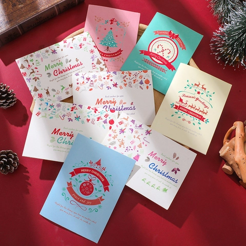 Biglietti Di Auguri Di Natale Aziendali Carta Speciale Pieghevoli Biglietti Regalo Per Benedizioni Con Buste E Adesivi