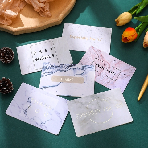 Tarjeta de Felicitación con Textura de Mármol con Sobre Estampado en Oro Tarjeta para Día de la Madre Boda Navidad Regalo