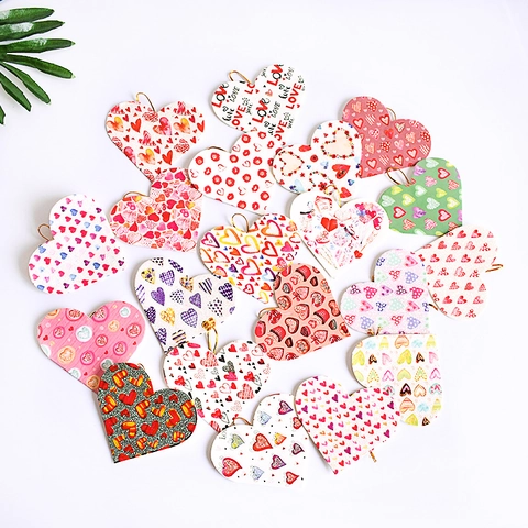 Heart Shaped Gift Tags Mini Greeting Cards With Gold Wire Ties For Birthday Party Favor Labels Cardstock Message Cards