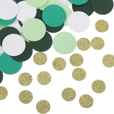 Confetti in Carta Rotondi Multicolore Cerchi Misti Con Brillantini Dorati Per Festa Di Compleanno Matrimonio Decorazioni Tavolo Oggetti Scena