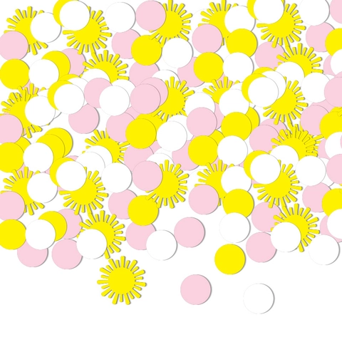 Sun And Round Paper Confetti Mixed Colors Table Scatter For Birthday Party Wedding Decor Kids Room Tossing Confetti