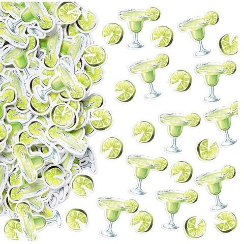 Coriandoli Di Carta Bicchiere Da Margarita E Fette Di Lime Decorazione Da Tavola Per Feste Estate Compleanno Stile Cartoon