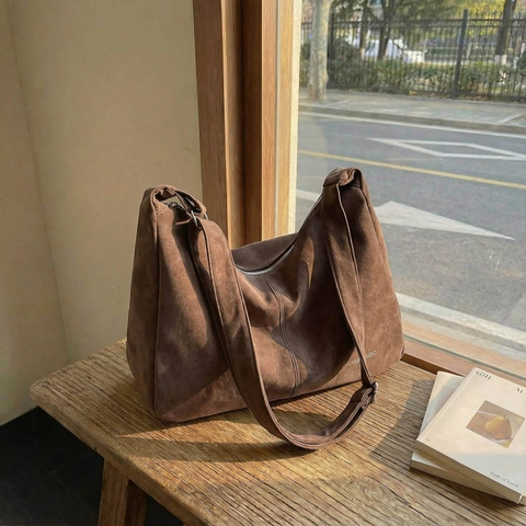 Damen Große Kapazität Matte PU Leder Schultertasche Vintage Minimalistische Tote Tasche Mode Umhängetasche Für Den Alltag