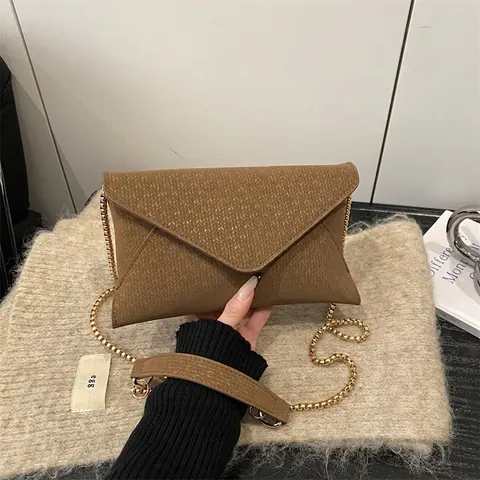 Damen Umschlag Kette Schultertasche Webmuster Minimalistisch Clutch Crossbody Bag Für Täglich Party Damen Mode Handtasche