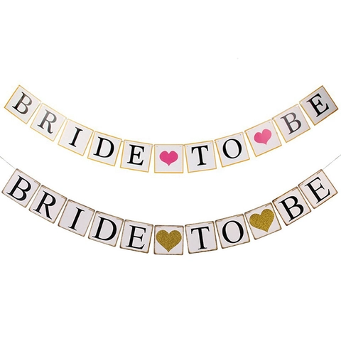 Pancarta De Papel Bride To Be Guirnalda Con Corazones Oro Rosa Para Despedida De Soltera Boda Decoración De Fiesta