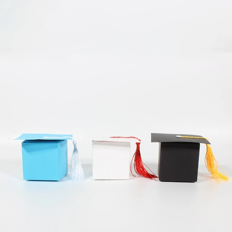 Afstudeerhoed Snoepdoos Karton Doctoraal Hoed Cadeaudoos Met Kwastje Voor Afstudeerfeest Decoratie Gunstdozen