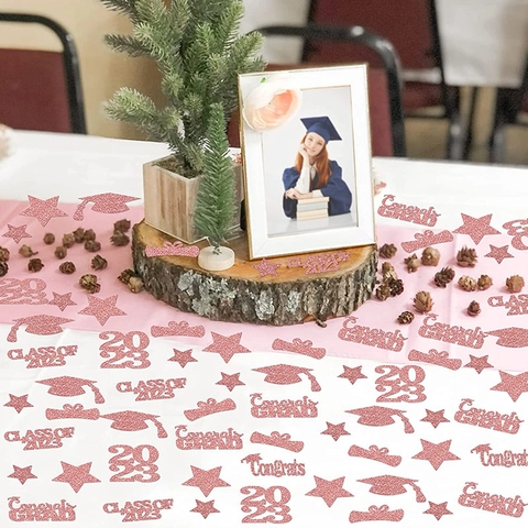 Graduation Confetti Table Scatter Plastic Glitter Congrats Grad Cap Star Diploma Party Decoration Supplies Accessory