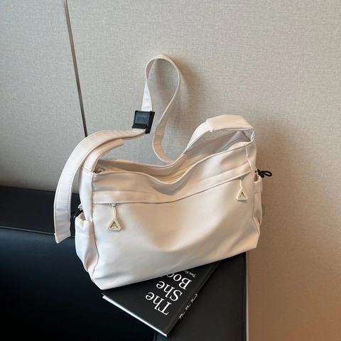 Damen Oxford Gewebe Tragetasche Große Kapazität Lässig Mehrfachtaschen Umhängetasche Minimalistisch Pendeln Messenger Bag