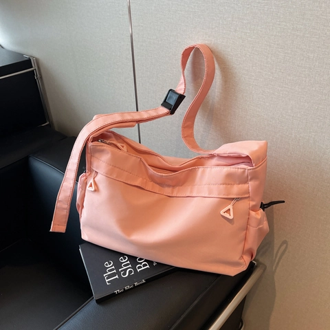 Damen Oxford Gewebe Tragetasche Große Kapazität Lässig Mehrfachtaschen Umhängetasche Minimalistisch Pendeln Messenger Bag