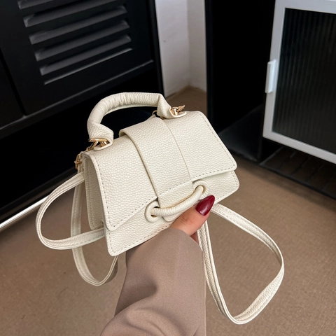 Damen Mode PU Leder Mini Umhängetasche Einfarbig Henkeltasche Kleine Quadratische Tasche Mit Verstellbarem Schultergurt