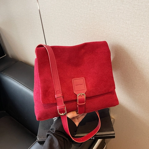 Women Vintage Frosted Texture Large Capacity Shoulder Bag Minimalist Flap Crossbody Bag For Work Commute Daily Casual Handbag