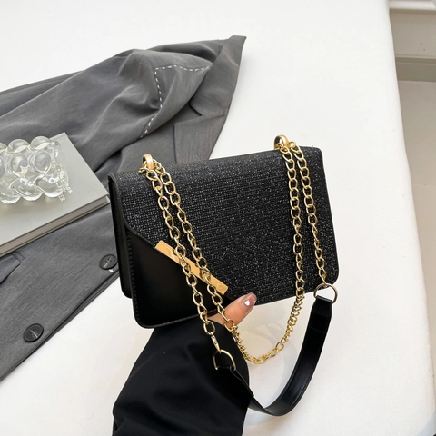Women Glitter Sequin Crossbody Bag Shiny Small PU Leather Chain Shoulder Purse For Evening Party Wedding Fashion Handbag