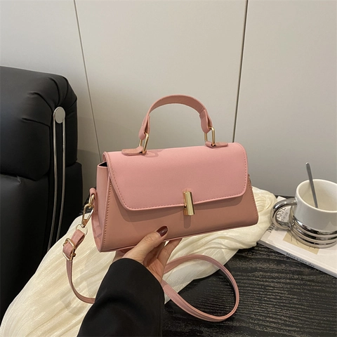 Damen Mode Kleine Quadratische Tasche 2025 Frühling Trend PU Leder Schulter Handtasche Mit Gold Metallschloss Umhängetasche