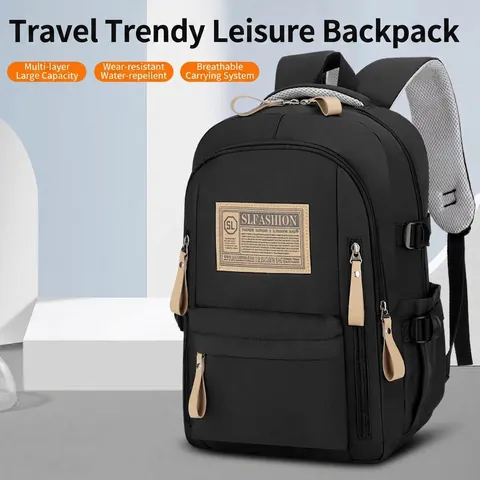 Zaino in Tessuto Oxford Impermeabile a Grande Capacità per Donna Uomo Studente Borsa da Scuola Casual da Viaggio
