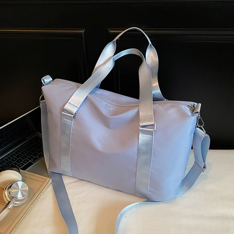 Sac de Voyage Grande Capacité pour Femmes Imperméable Tissu Composite Sac de Sport Léger Sac à Bandoulière Yoga Main